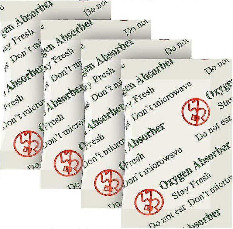 200cc(100-pack) Food Grade Oxygen Absorbers Packets For Food Storage,oxygen Absorbers Storage Packets With Oxygen Indicator In Vacuum Bag And 3 Times