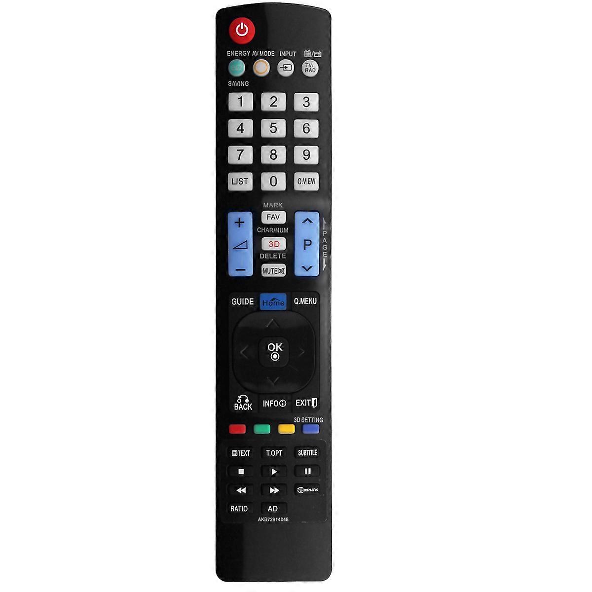 AKB72914048 Replace Remote for 3D LCD TV 55LW450U 42LW451C 47LV355C 55LW451C 32LW5500 AKB72914046 42