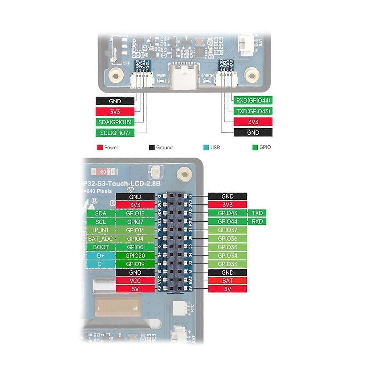 2.8inch IPS Capacitive Display Development Board with Onboard Antenna