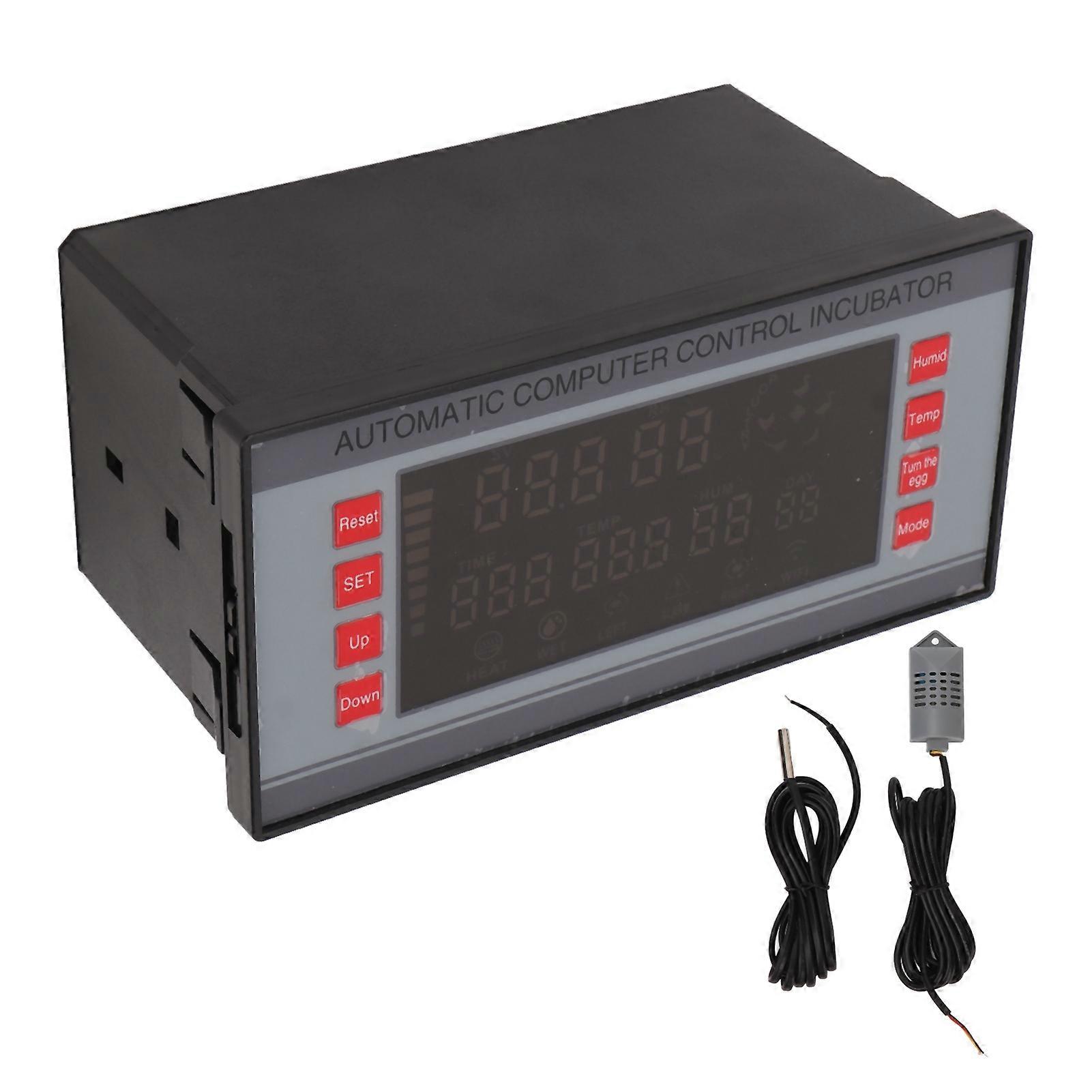 Egg Incubator Temperature Controller Full Automatic Control System With Temperature Humidity Sensor Probe High Work Stability Digital Display Four