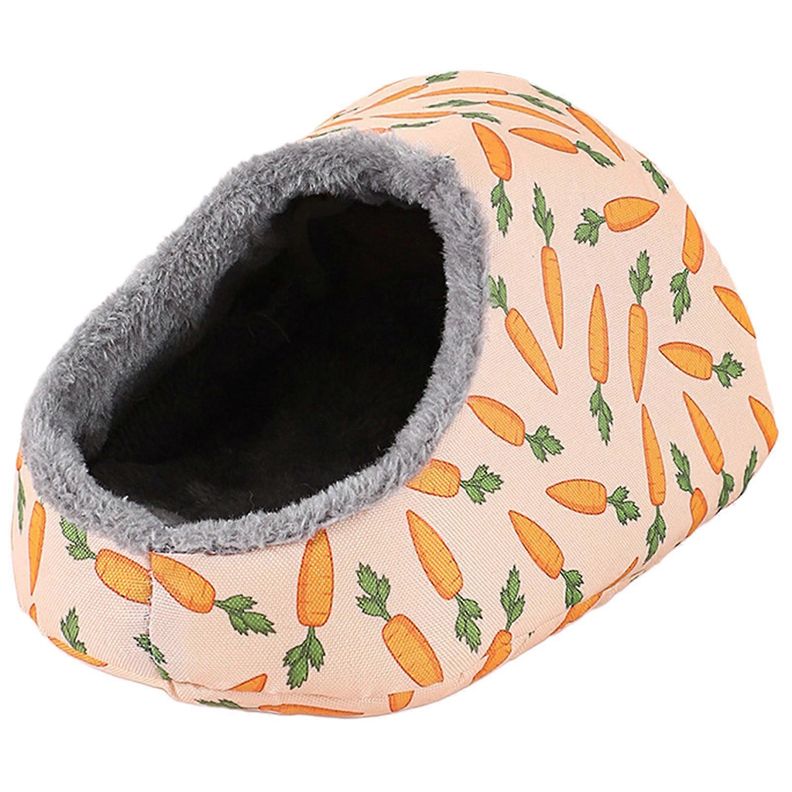 Small Animal Plush Bed Rabbit House Cage Accessories Hamster Plush Hideout Bedding Sleeping Bed for Chipmunks Ferrets