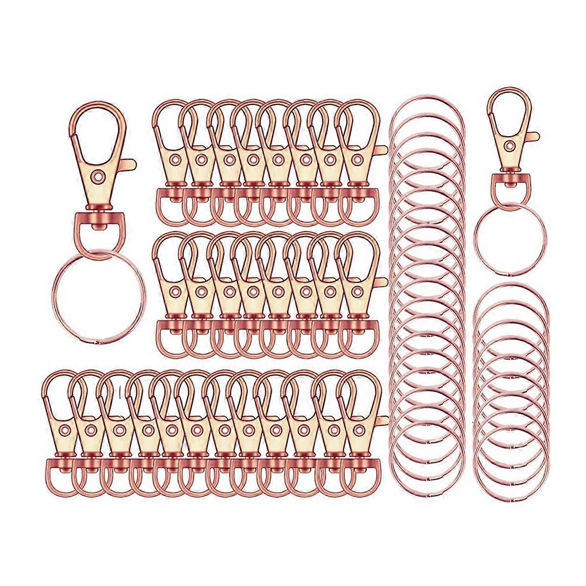 120pcs Keyring Hook Clip DIY Keychain Split Rings