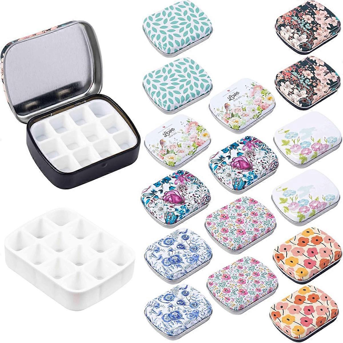 16 Pack Mini Empty Watercolor Palette Tin Watercolor Palette