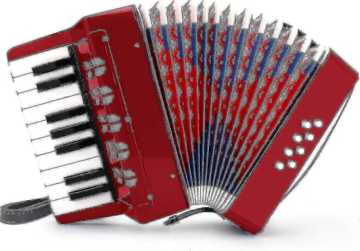 Button accordion 10-key control accordion includes 3 valves Easy to play Lightweight and environment