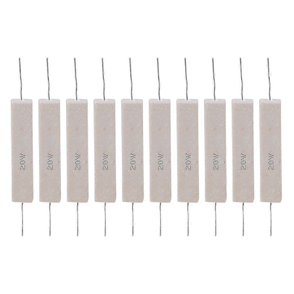 10Pcs Cement Resistor Power Resistance ±5% High Accuracy for Printed Circuit Board 20W(2.2R)
