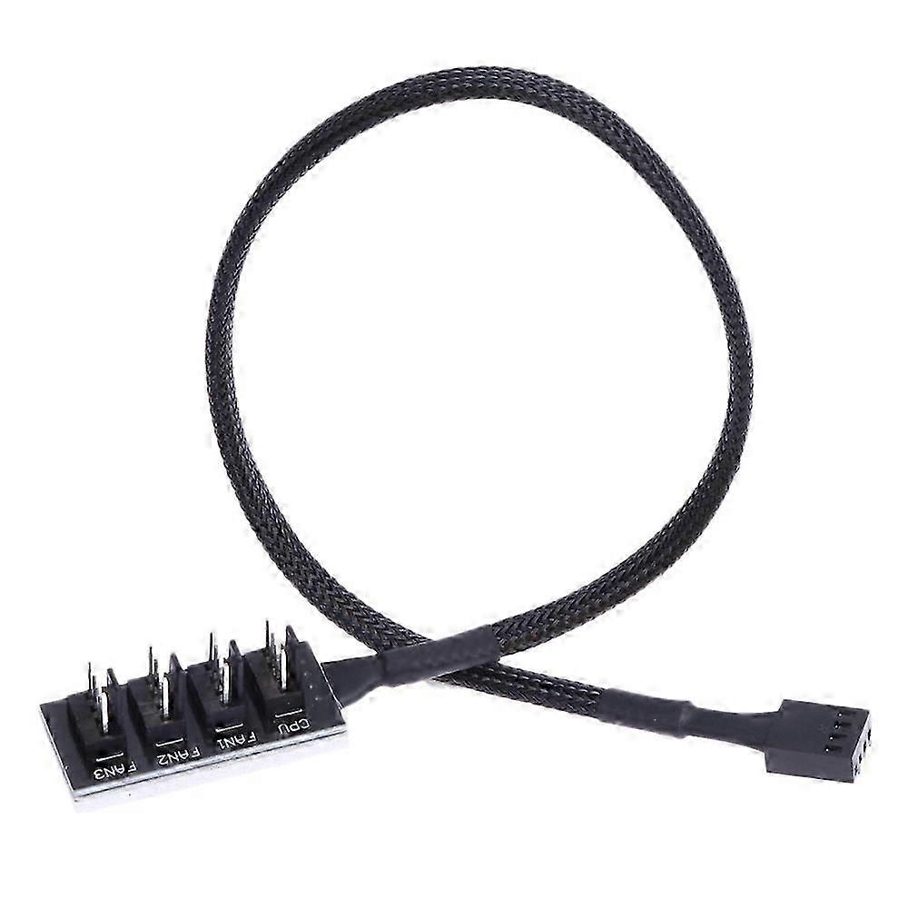 Computer Case Fan Hub One Point Four Pwm Fan HUB Package Nylon Net 4Pin Temperature Control One Dra