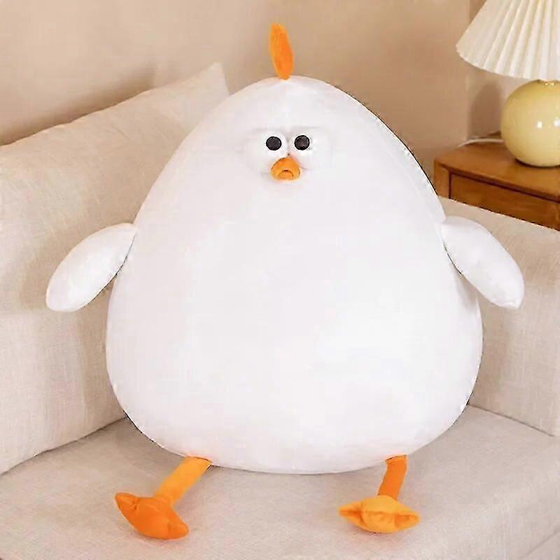 Kawaii Fat Chicken Trush Toys 25-90 سم وسائد وسادة حيوانية محشوة صفراء فائقة النعومةالكرتون أفخم ديكور رفيق هدايا الأطفال