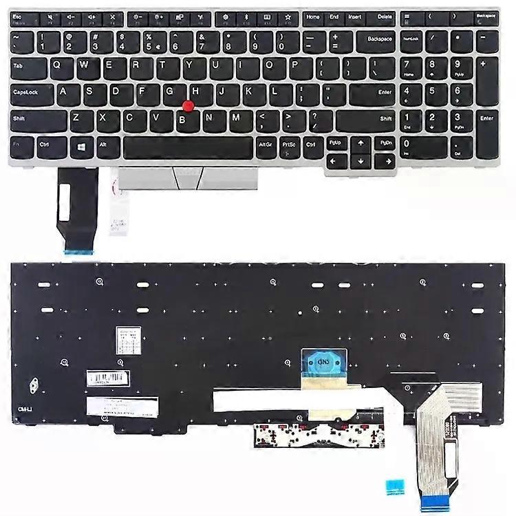 Lenovo ThinkPad E580 E585 E590 Keyboard-US Version,Silver Finish Silver