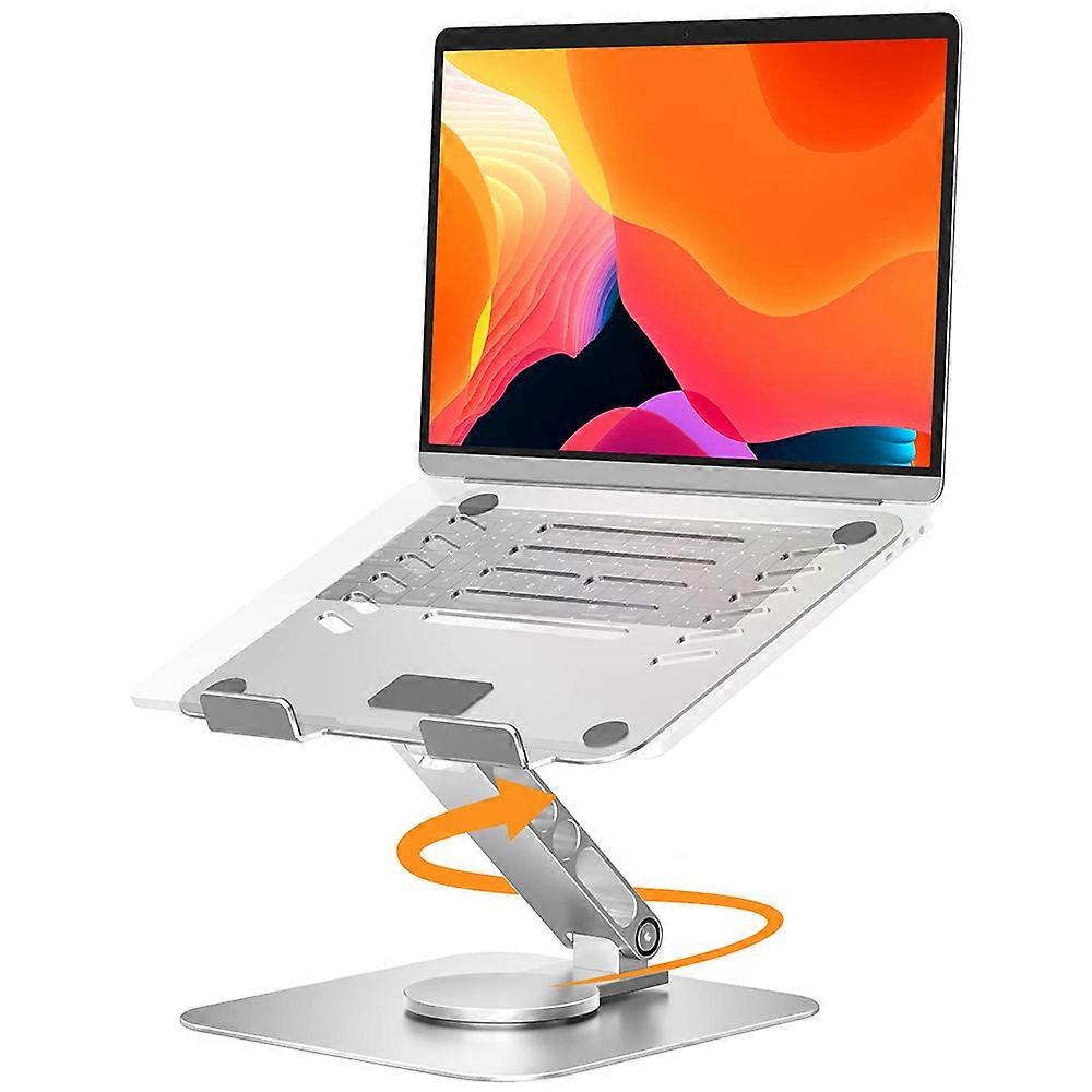 Rotatable folding desktop tablet holder-silver