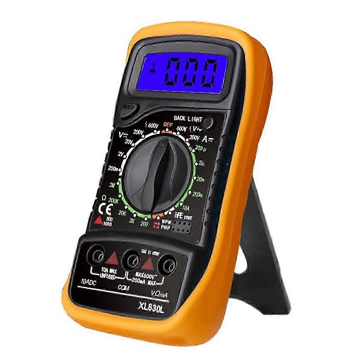 XL830L Handheld Digital Multimeter LCD Backlight Portable AC/DC Ammeter Voltmeter Ohm Voltage Tester Meter Multimetro B