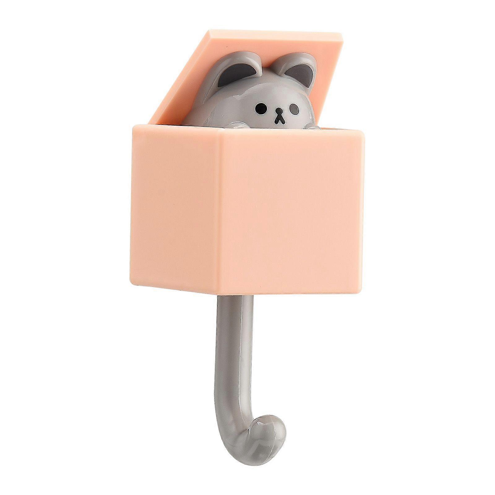 Δημιουργικός γάντζος παλτό χαριτωμένος γάντζος παλτό τοίχου για κρεμαστά καπέλα, παλτά, κλειδιά και πετσέτες, πρακτικός γάντζος γάτας για διακόσμηση τοίχων πορτοκαλί