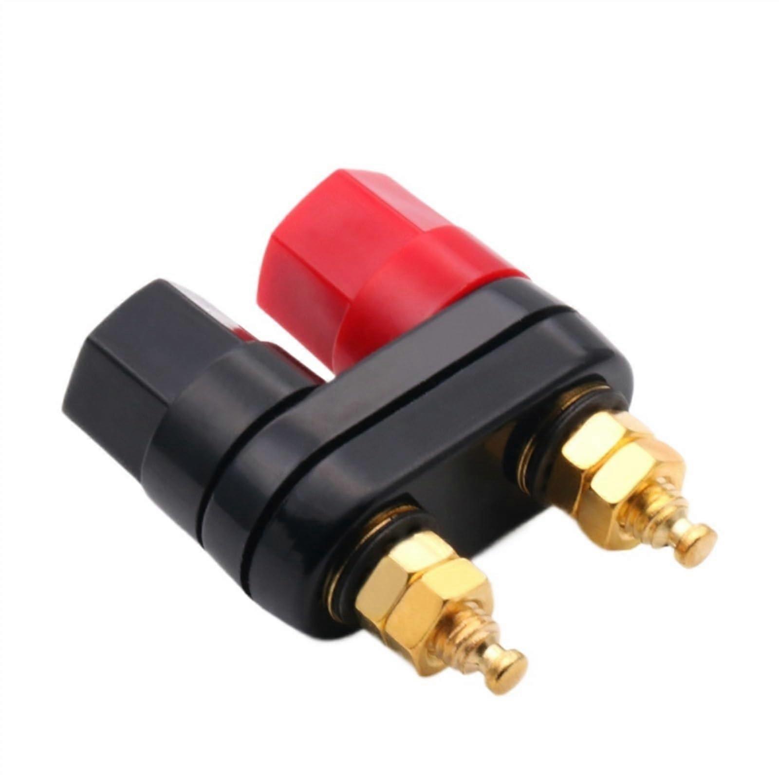 Banana Plugs Connector Terminals Red Black Binding Post for Amplifier Speaker Jack Compatibility