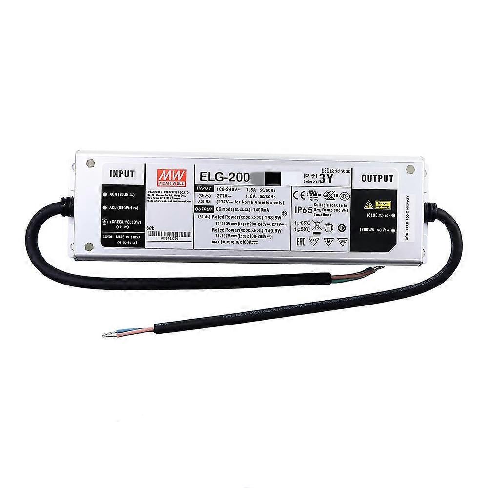 Mean Well ELG LED ELG-200-48AB-3Y Driver, 200W 4.16A