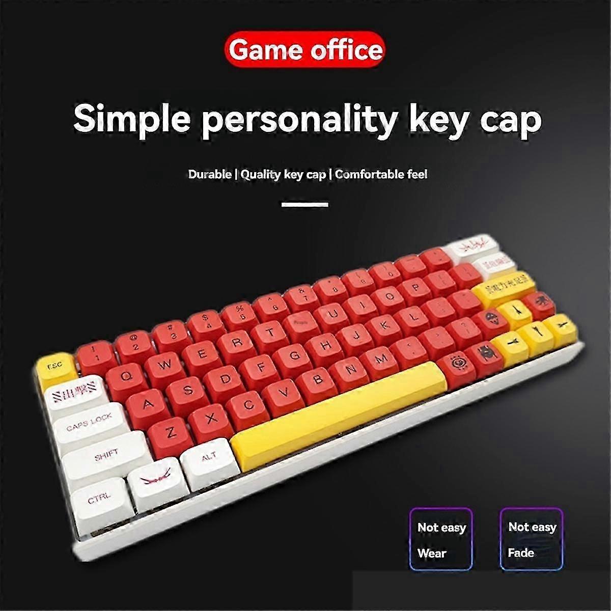 137 Keys Keycaps Hot Sublimation Pbt Key Cap Fit Laptop Pc Game Office Mechanical Keyboard Keycaps