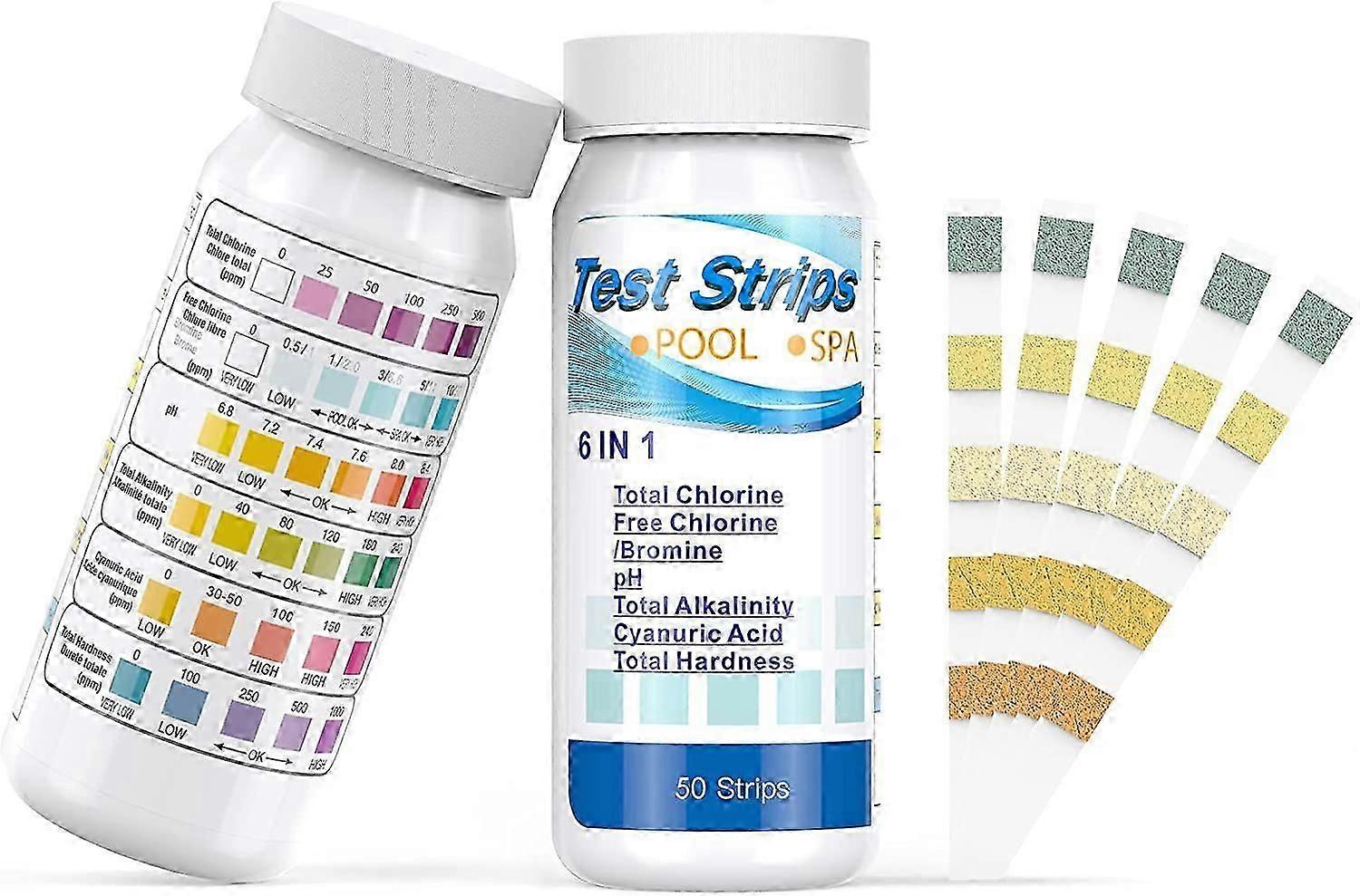 Teststreifen 6 in 1 Wasserqualitätstest Allgemeine Chemie Tester 100 Stück