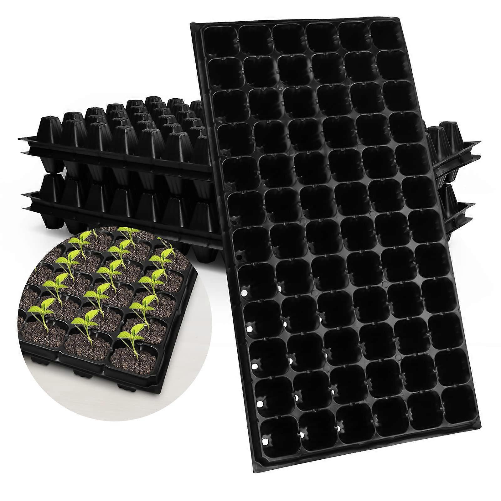 12 Pack 72 Cell Seed Starter Tray 1.5 Inch Deep Plastic Germination Trays for Seedlings and Plant Propagation