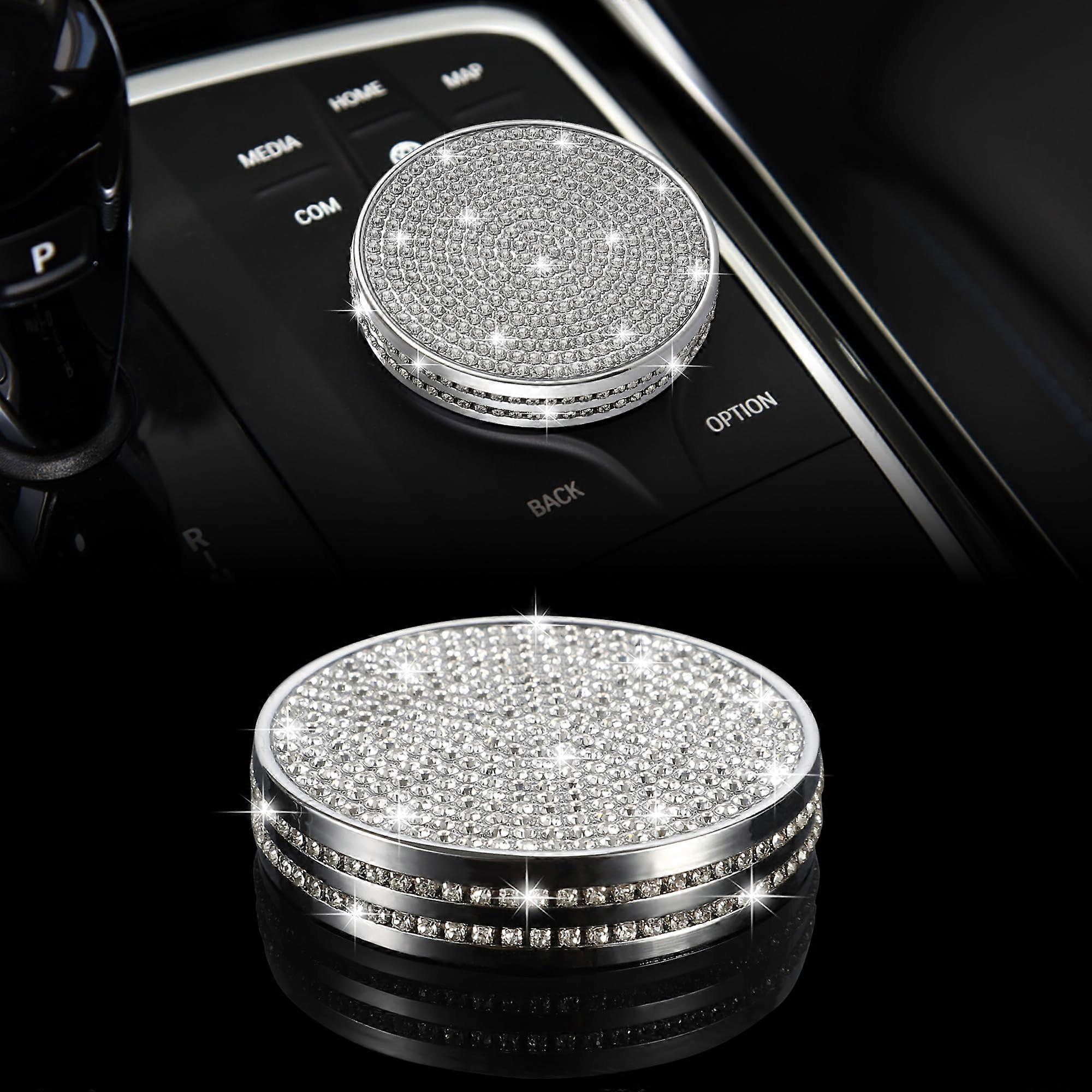 Bling Car Accessories Compatible With BMW New 3 Series Multimedia Knob Button Cover Crystal Button Trim For X3 X4 X5