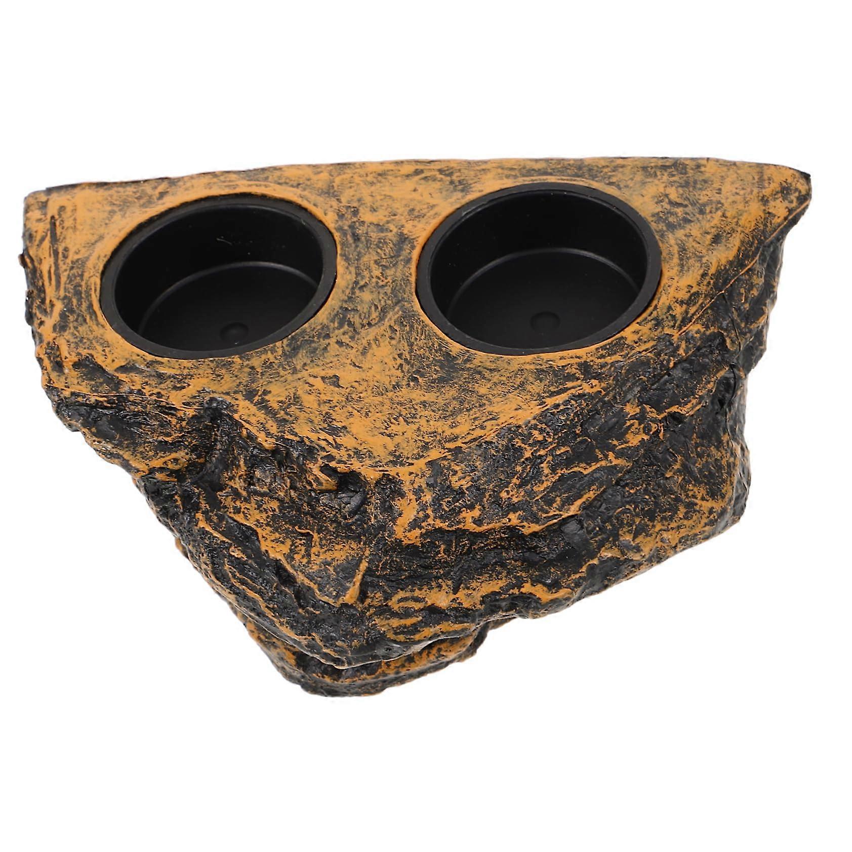 Reptile Water Holder Snake Water Bowl Resin Feeder Reptile Lizard Food Bowl for Pet