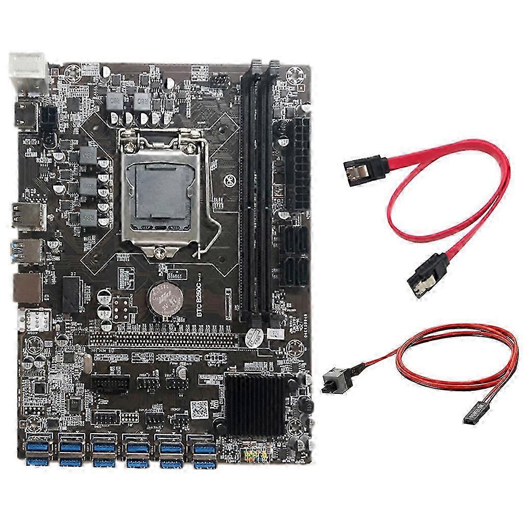 Mining B250c BTC CPU Motherboard Pci-e X16 Slots Ddr4 Speicher für CPU Lga 1151