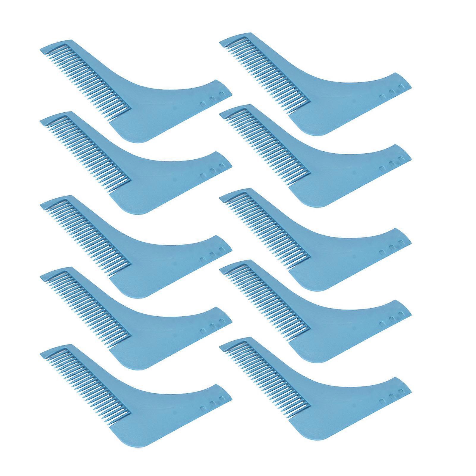 10PCS Shaper Template L Shape Prevent Static Beard Shaping Styling Tool for Perfect Line Up Edging