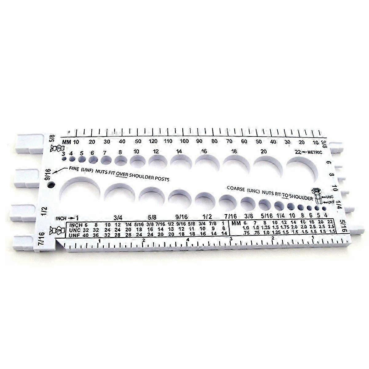Bolt Nut Thread Inch&Metric Thread Tester Bolt Gauges Metric Size Gauge Tester Measuring Tool for Measuring Bolt Screw-B