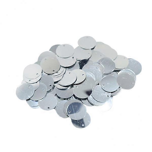 5xDIY Błyszczące Okrągłe Luźne Cekiny Paillettes Rzemiosło Szycie 16mm Srebrny