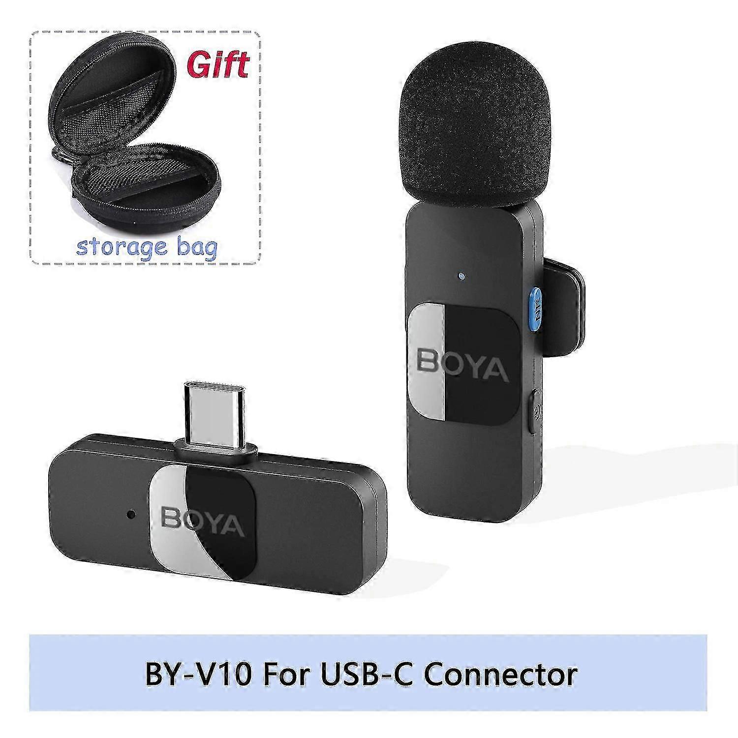 Boya by-v professional wireless lavalier mini microphone for iphone ipad android live broadcast gami