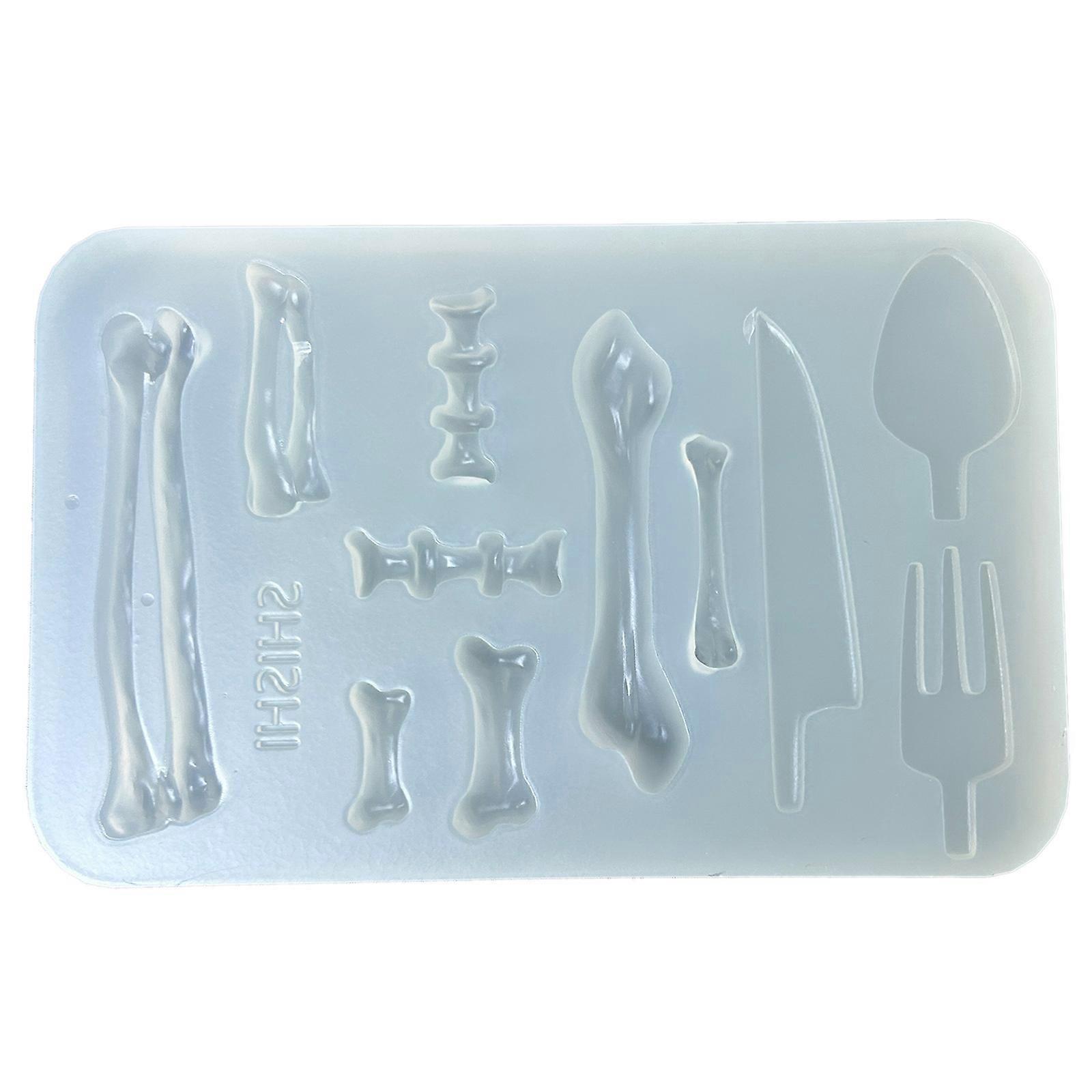 Silicone Dessert Molds Chocolate  Molds Bone Shape Candy Making Molds Candy Crafting Molds Silicone Texture Baking Tool Multicolor