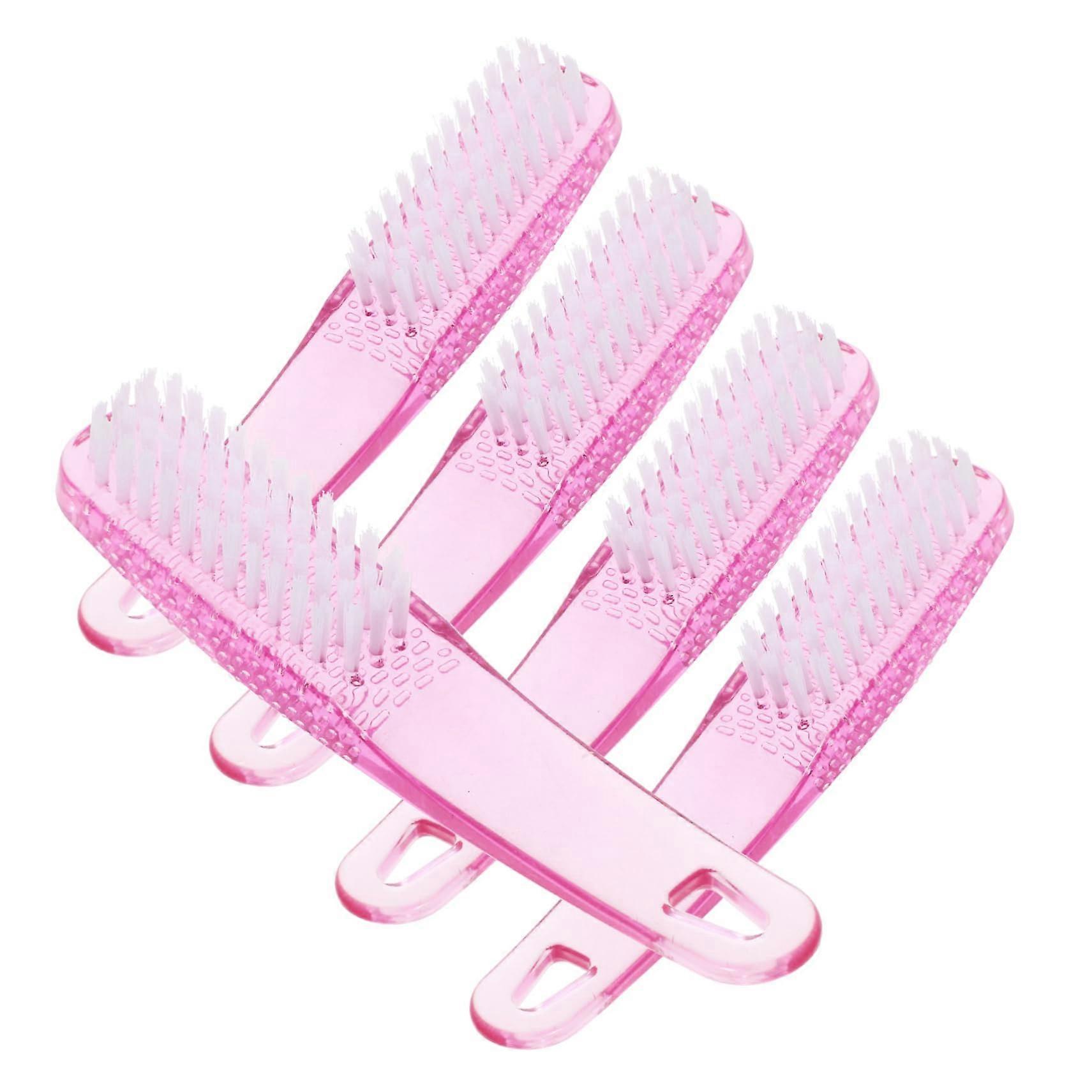 Nail Brush Set Long Handle 5pcs Fingernail Scrub Brush for Manicure Pedicure Ref: 8897