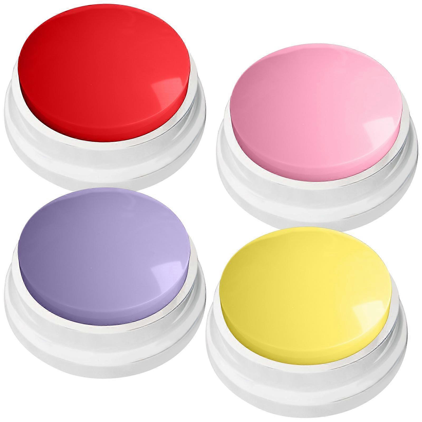 4Pcs Recordable Button Single Recordable Learning Buzzers