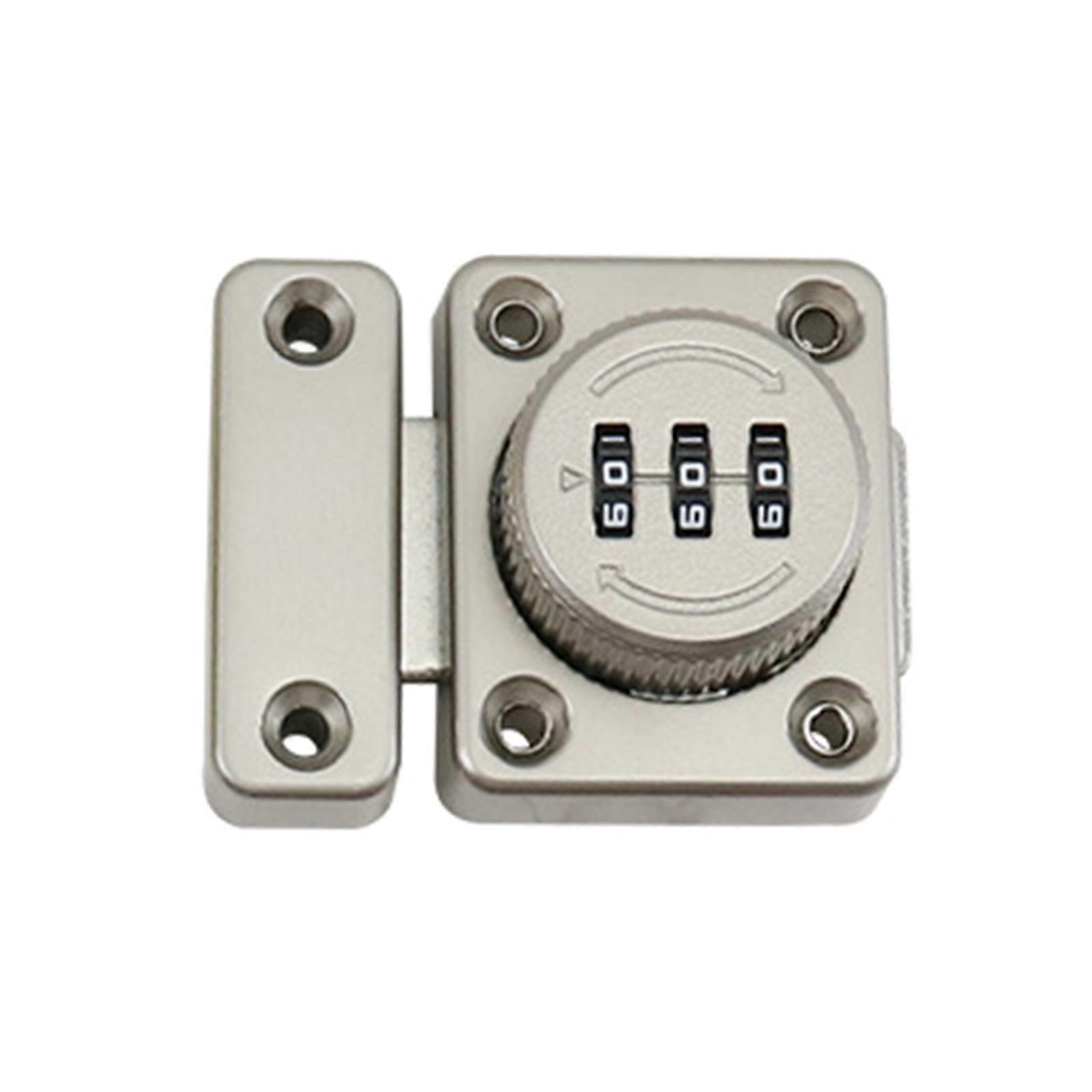 3Digit Combination Cabinet Lock Mechanical Password Lock Rotary Latches Cupboard File Cabinet Lock AntiTheft Drawer Lock  Silver