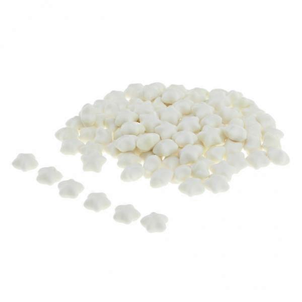 5x100 Pieces Star Shape Beads for Stamp Envelope Seal DIY White