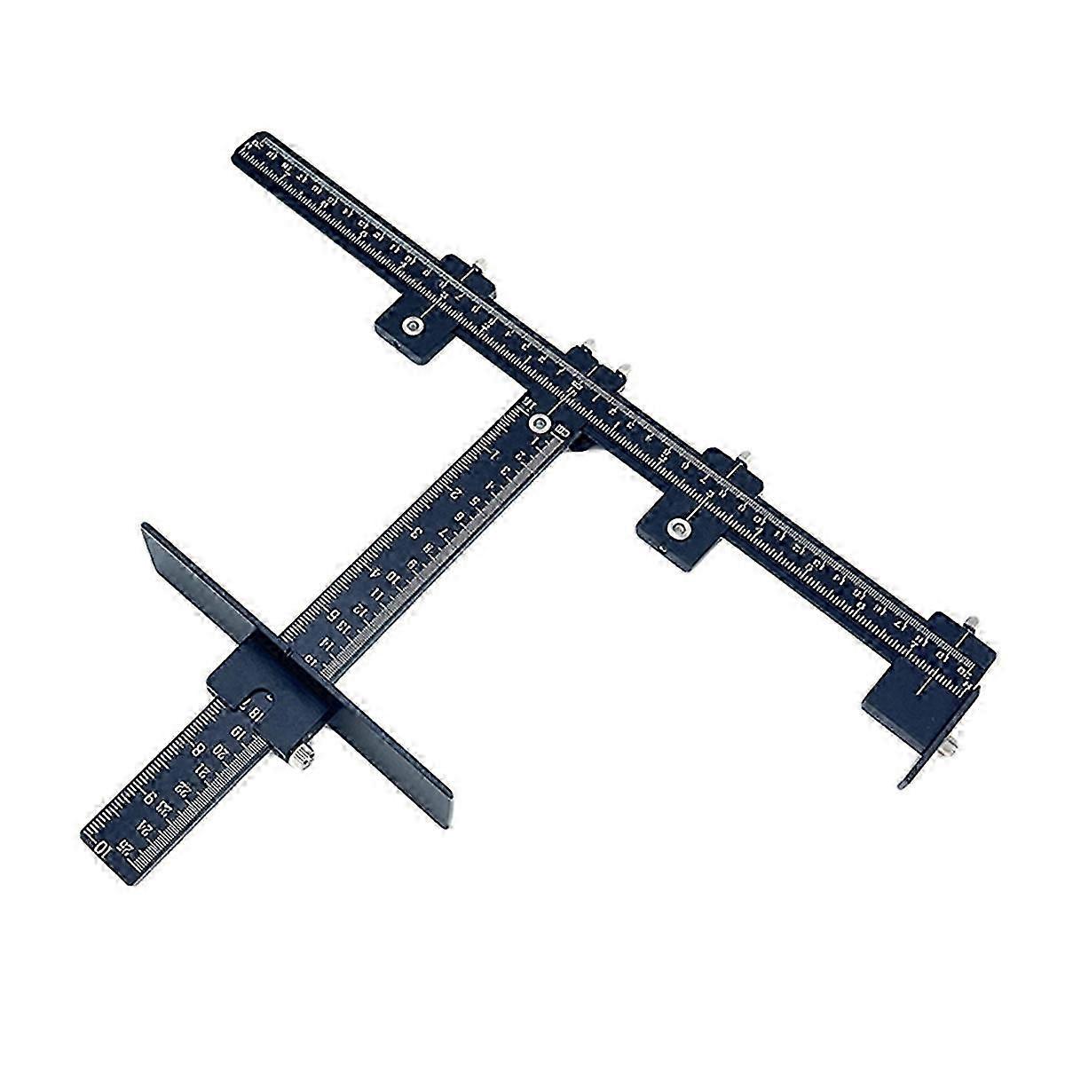 Handle Punch Locator Adjustable Cabinet Hardware Jig Cabinet Door Handle Positioning Punch Handle Drill Guide Locator,B