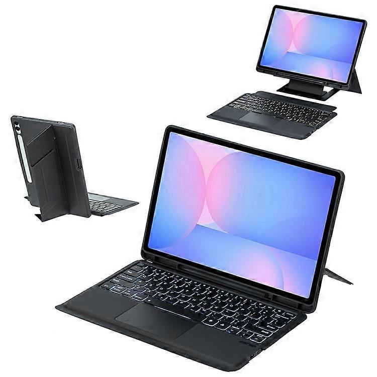 HY-820B Compatible For Samsung Galaxy Tab S10 FE+ X620 / X626B Detachable Touchpad Backlit Bluetooth-Compatible Keyboard Tablet St