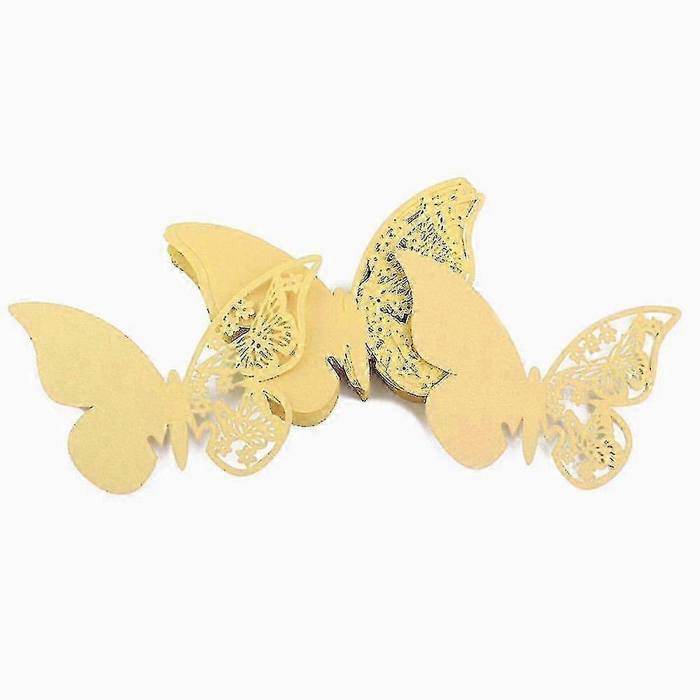 Elegant Butterfly Design Wine Glasses with Precision Cut and Matching Place Cards for Gifting