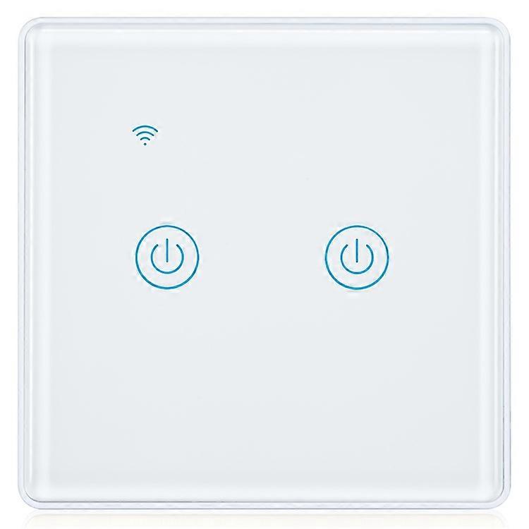 DS-101JL-2 2 Gang WiFi + Bluetooth Dual Mode APP Voice Control Smart Touch Wall Switch