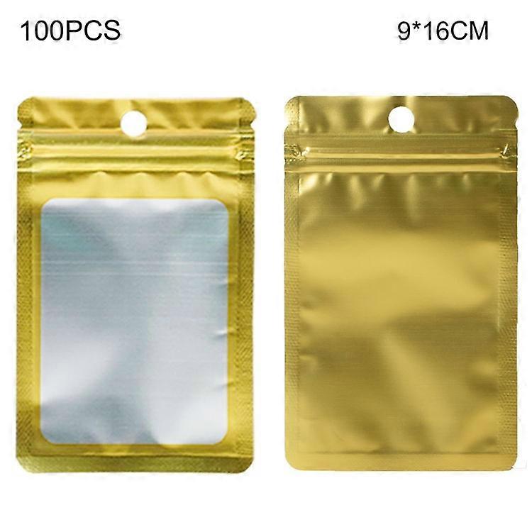 MX-109 100Pcs 9x16cm 14C Sealing Pouches Clear Matte Window Resealable Storage Bags
