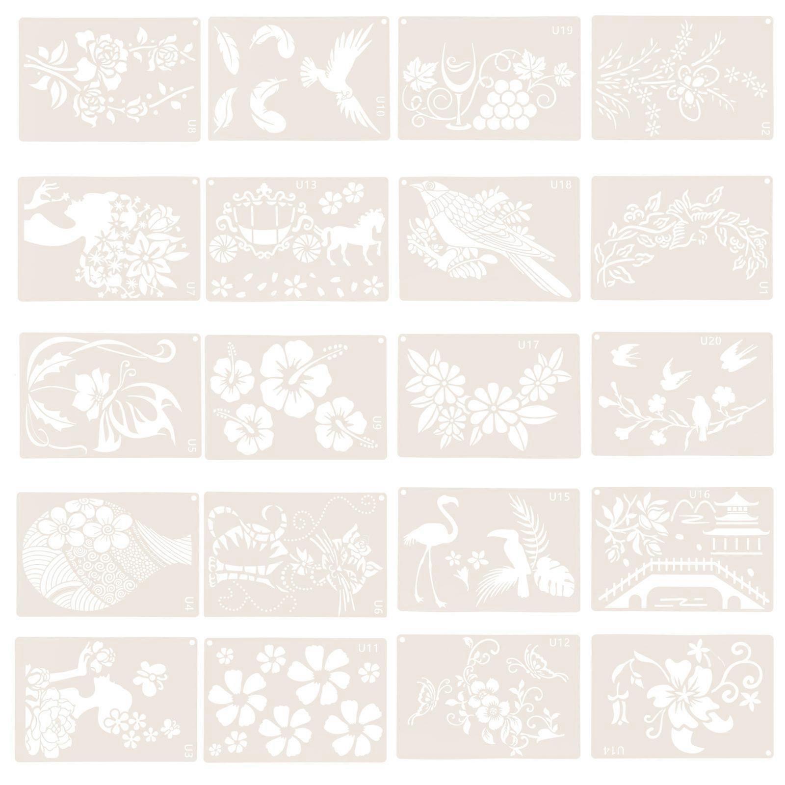 It sounds like you're referring to a **DIY art stencil set** featuring ** **, designed for various crafting purposes like:
**Painting templates**