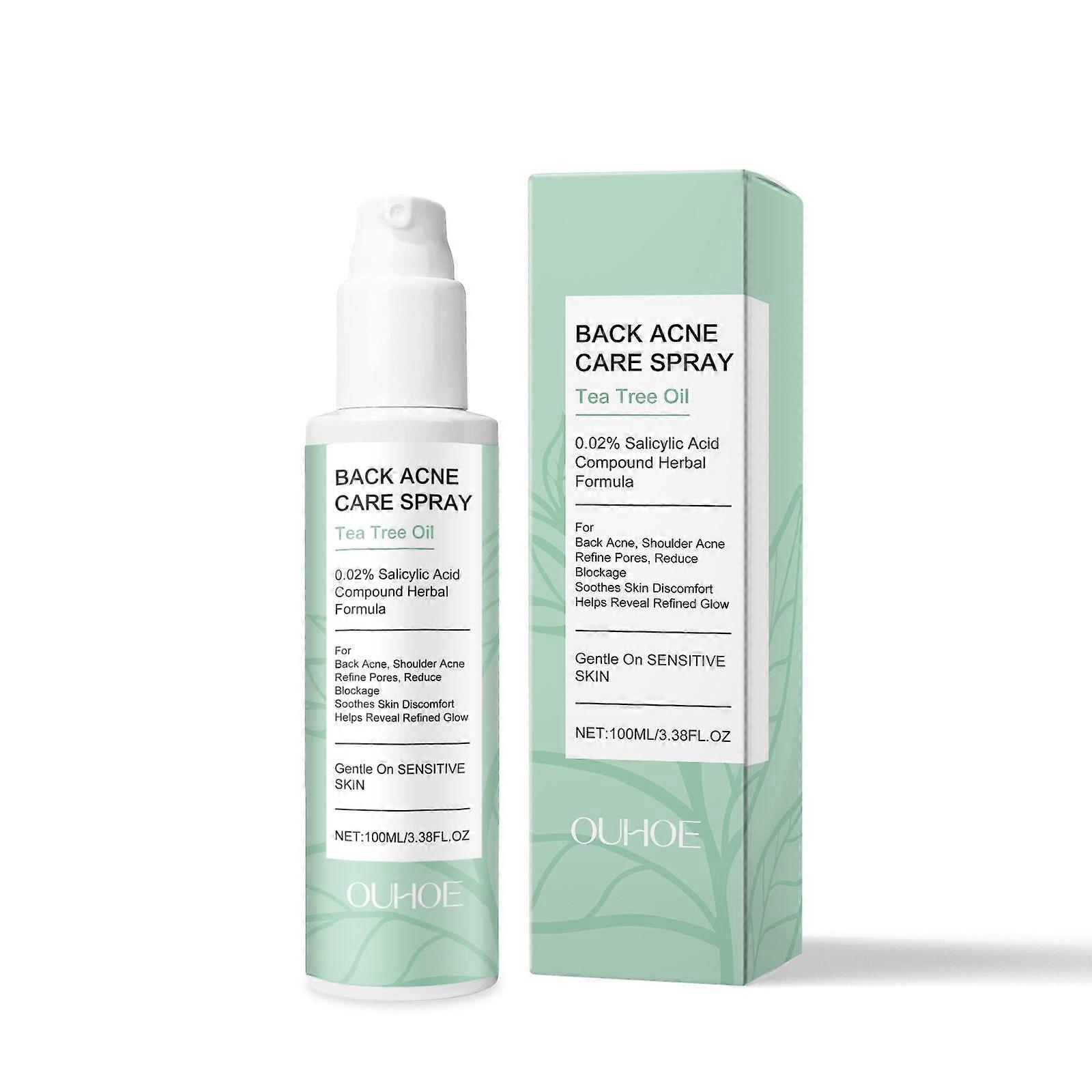 Body and Back Acne Care Spray: Powerful Back Acne Repair Spray for Clear, Soothe & Moisturize with Salicylic Acid & Tea Tree Oil - Effective for Men W