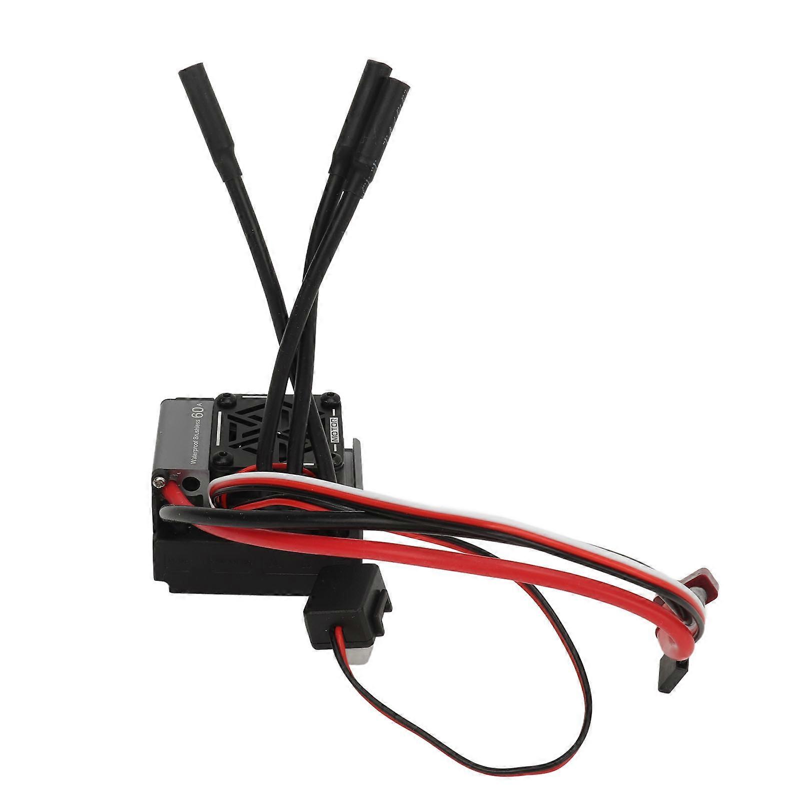 2S‑3S 60A Brushless ESC Waterproof Electronic Speed Controller with Program Card for 1/10 RC Car 