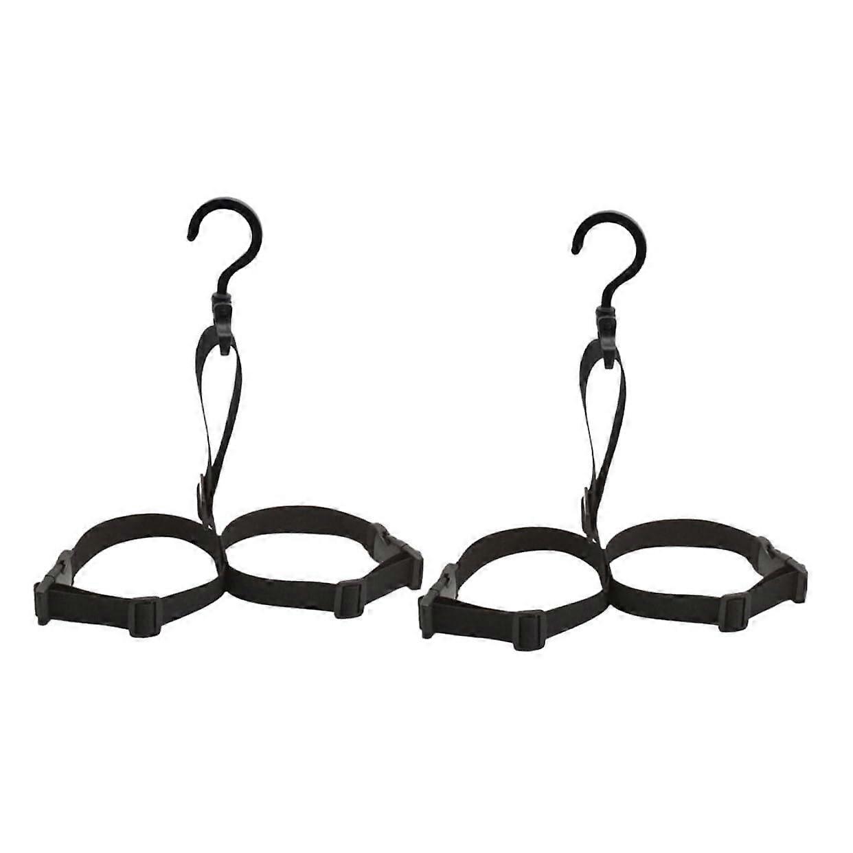 Boot Dryer Hanger Set of 2, Adjustable Robust Drying Rack for Outdoor Shoes and Boots, Durable Black Design