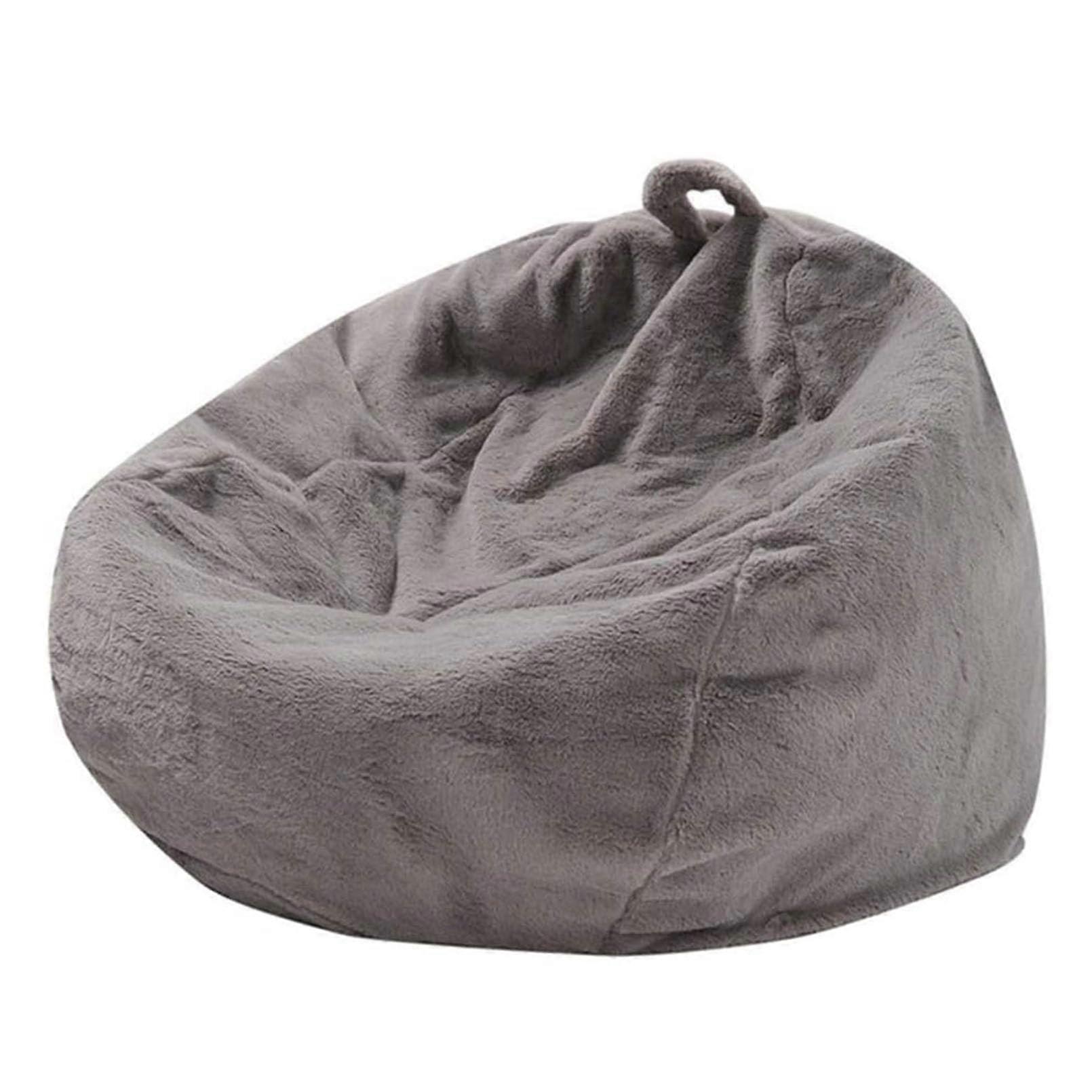 Soft and Comfortable Bean Bag Chair (without Filler) Indoor Floor Cushion Cover, Black