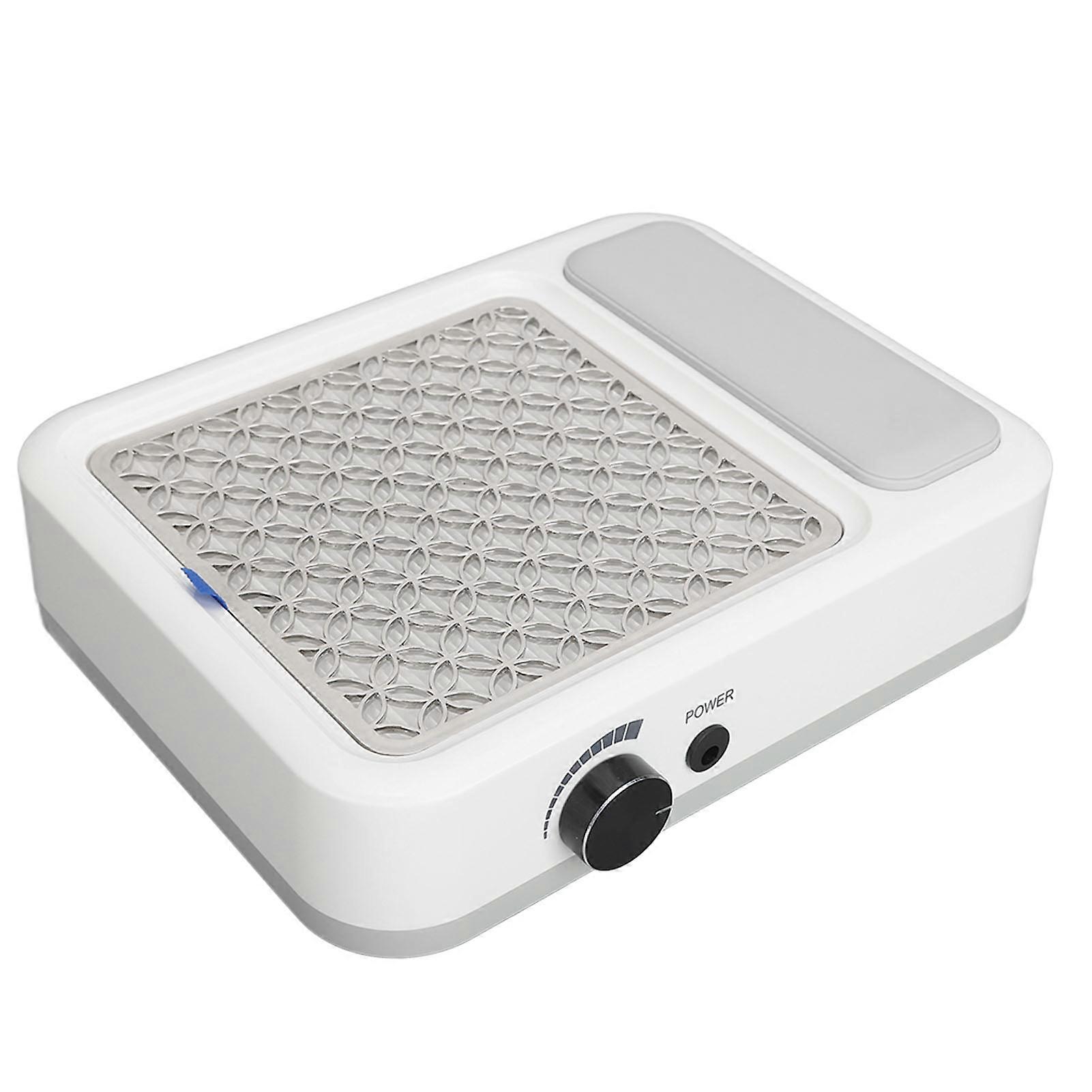 Nail Dust Collector with Reusable Filter Hand Pillow Speed Adjustable Nail Vacuum Extractor 100‑240V EU Plug 