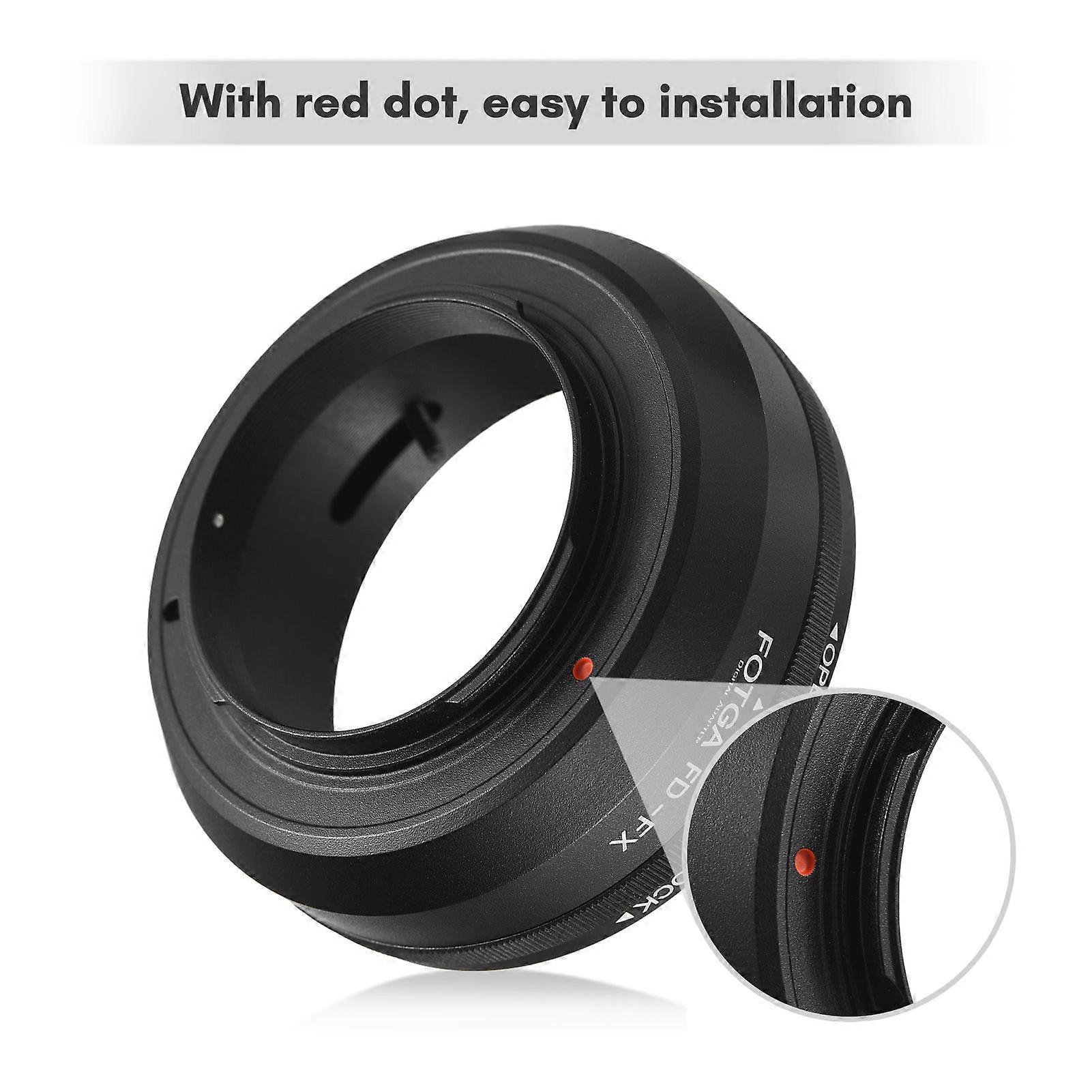 FOTGA Aluminum Lens Adapter for Canon FD to Fuji X-Mount Mirrorless Cameras