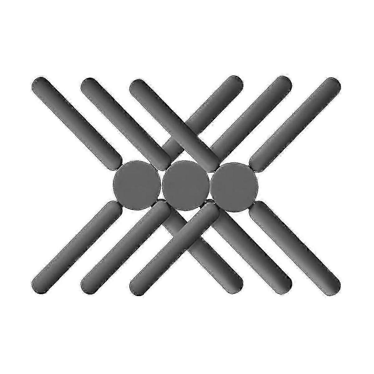 Foldable Silicone Tripod, Non- Foldable Design Expandable Silicone Pot Holder, Dark Gray