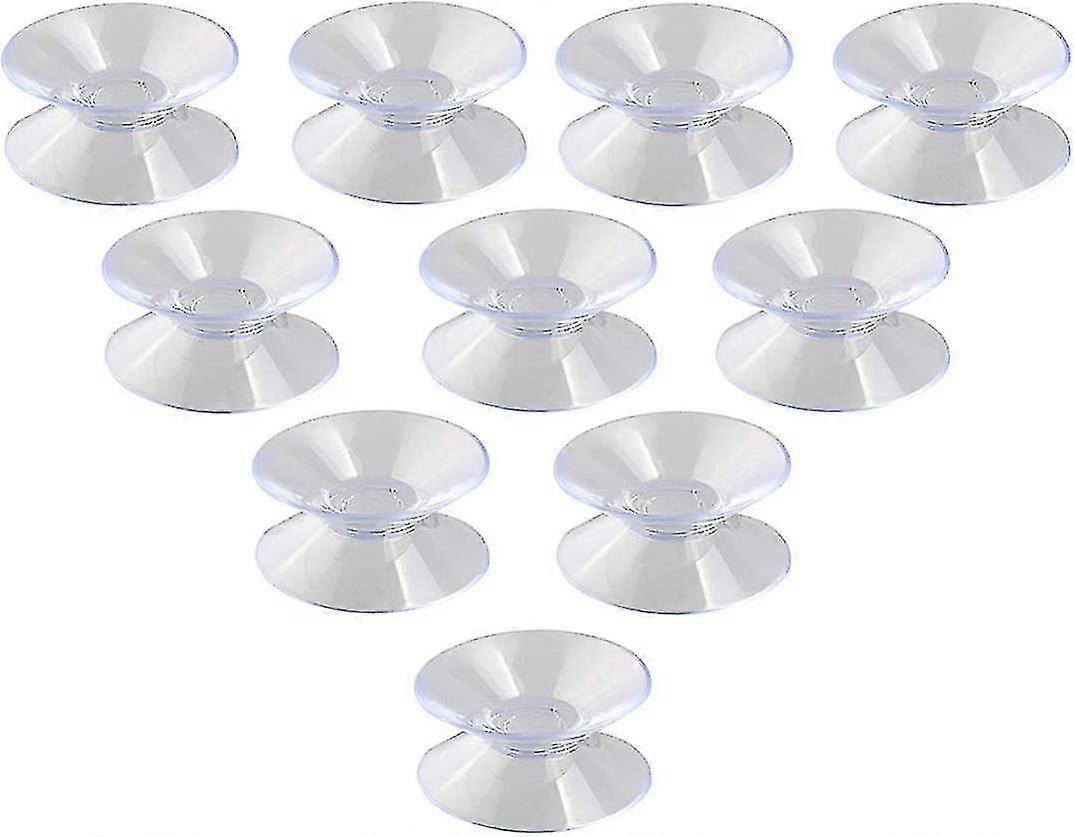 Set of 36 Double-Sided PVC Suction Cups Suitable for Glass and Plastic, 20 mm Diameter, Ideal for Various Uses