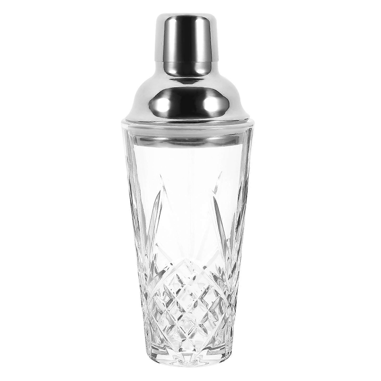 Transparent Shaker Glass Shaker For Cocktail Cylindrical Shape Mixing Function 1Set