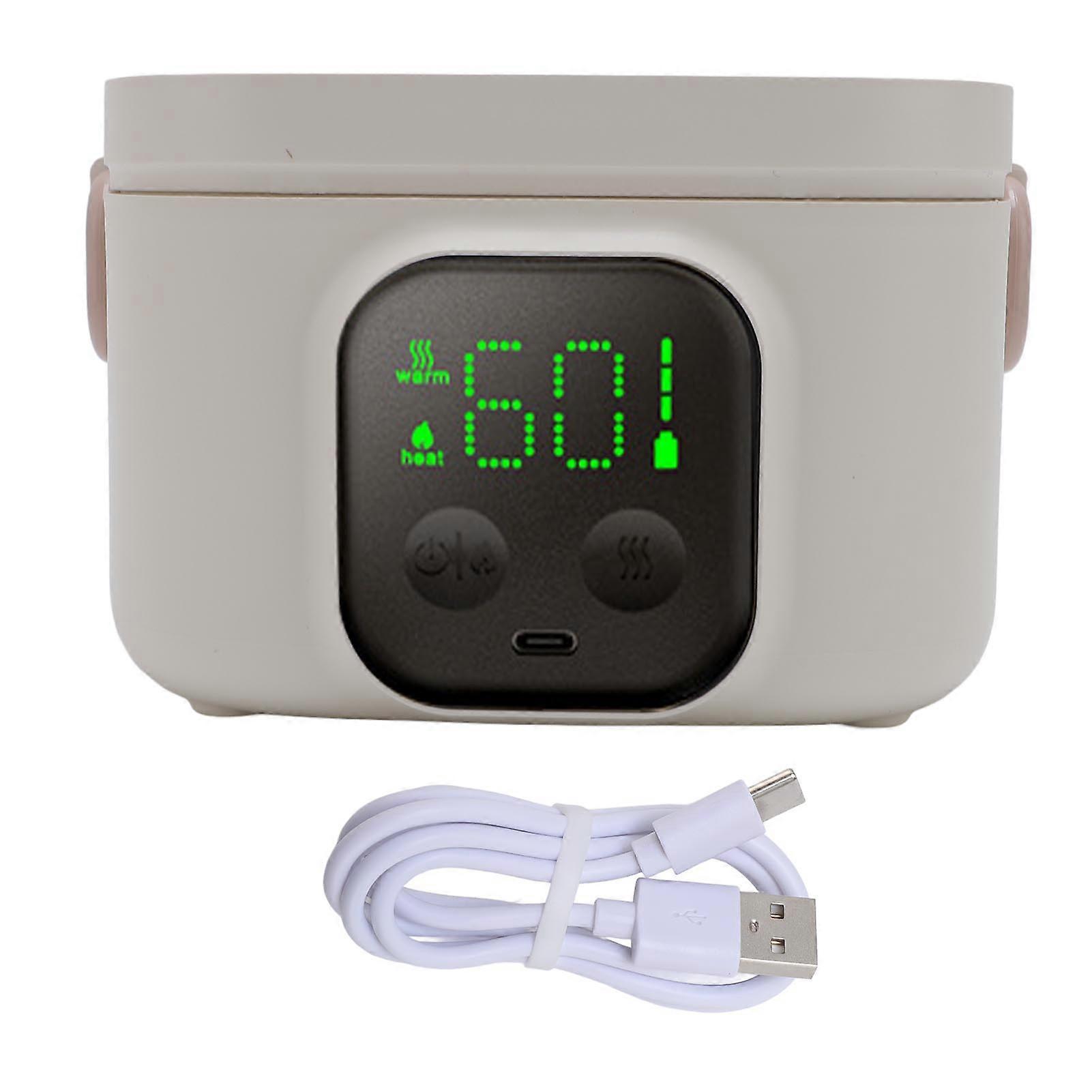 500ml Smart Constant Temperature Bowl, 7-Speed Timer, Fast Heating, Stainless Steel Insulated Electric Lunch Container