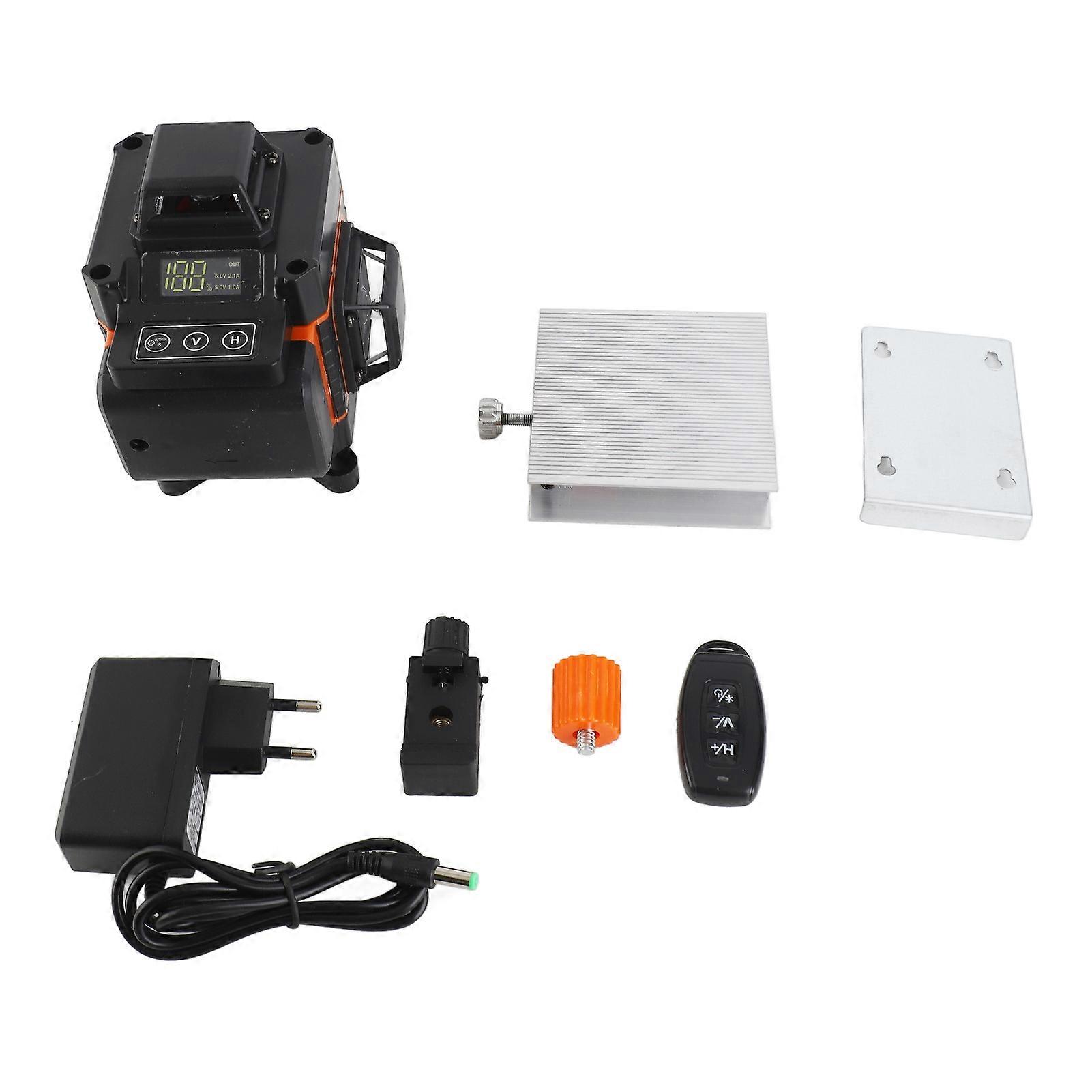4D Leveling Tool 16 Lines Self-Leveling 360 Degree Flexible Level Meter Horizontal Vertical High Definition Display for Construction Floor Tile
