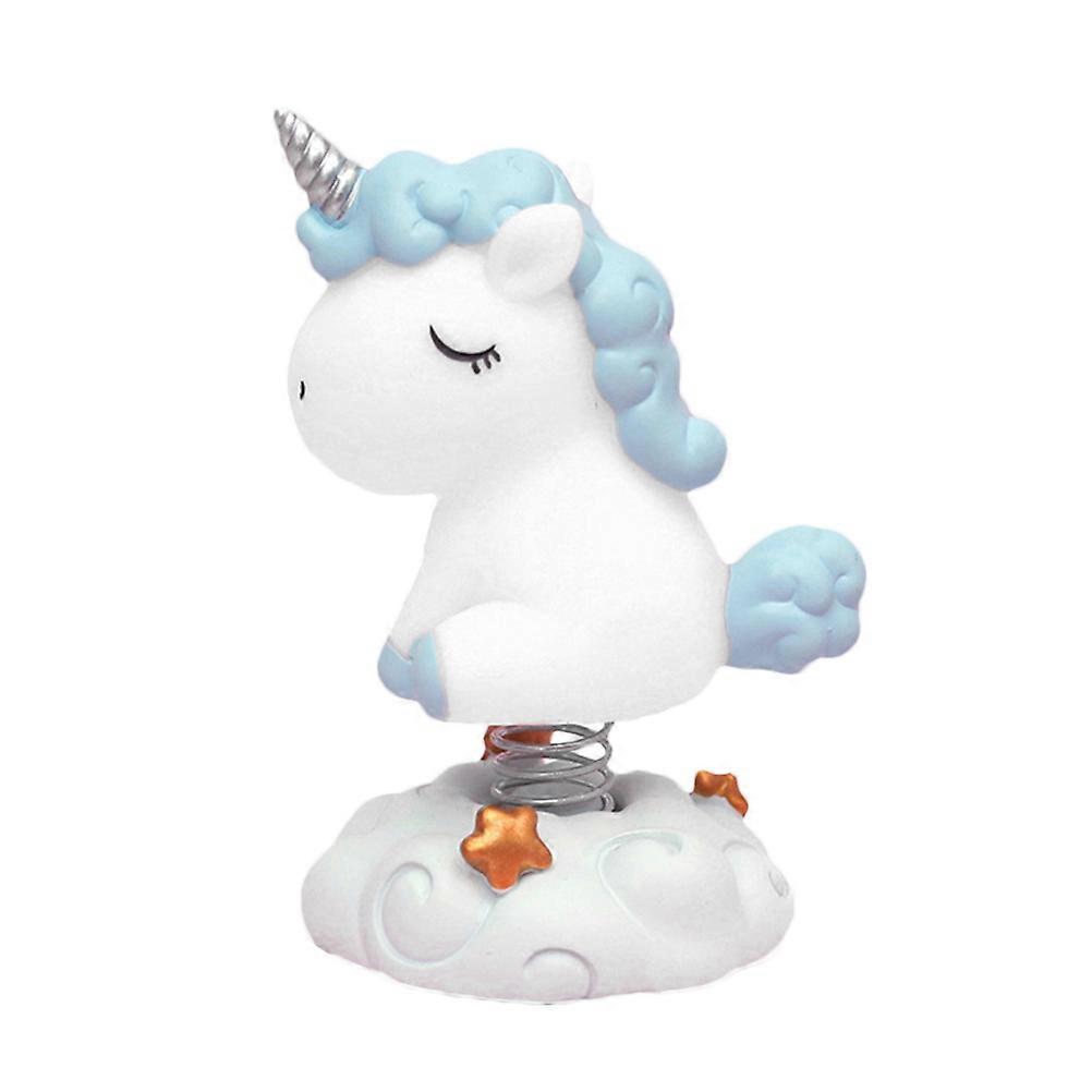 Home Table Decorations Unicorn Ornament for Car Dashboard and Living Room Blue 5.5x7x11cm 1Pack